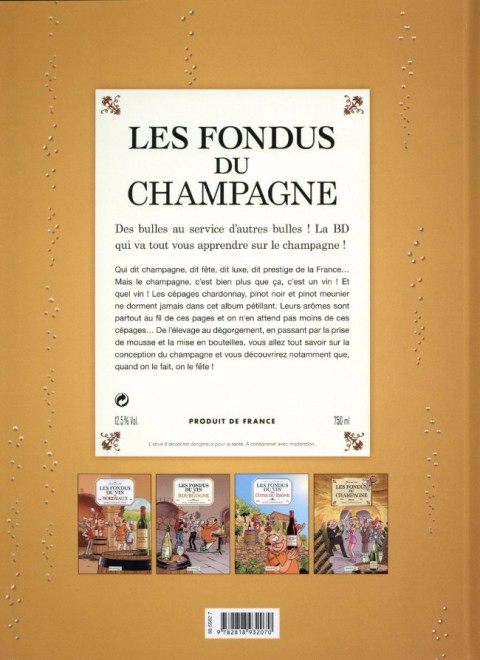 Verso de l'album Les Fondus du vin Tome 4 Les fondus du champagne