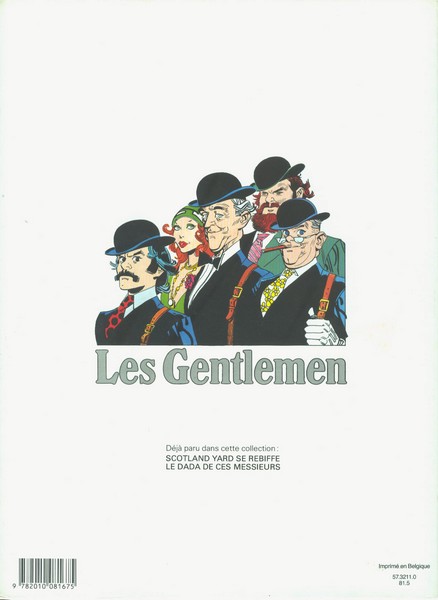 Verso de l'album Les Gentlemen Tome 3 Le club des quatre