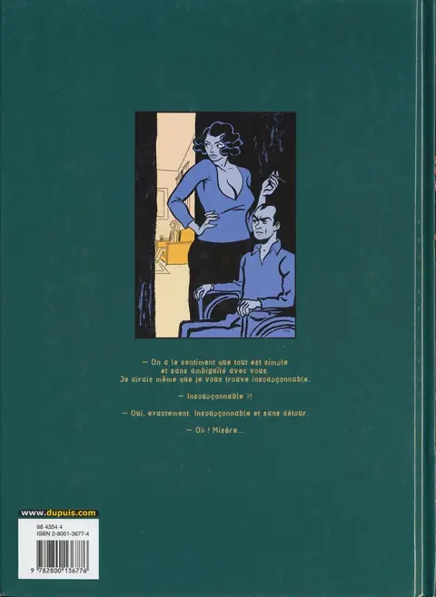 Verso de l'album Incognito Victimes parfaites