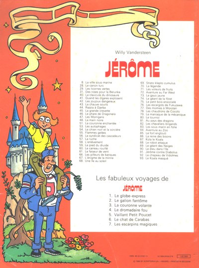 Verso de l'album Les fabuleux voyages de Jérôme Tome 7 Les escarpins magiques
