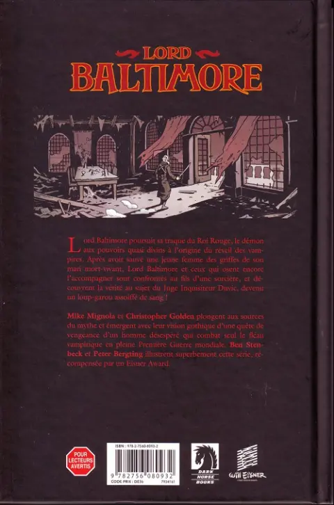 Verso de l'album Lord Baltimore 5 L'Apôtre et la sorcière