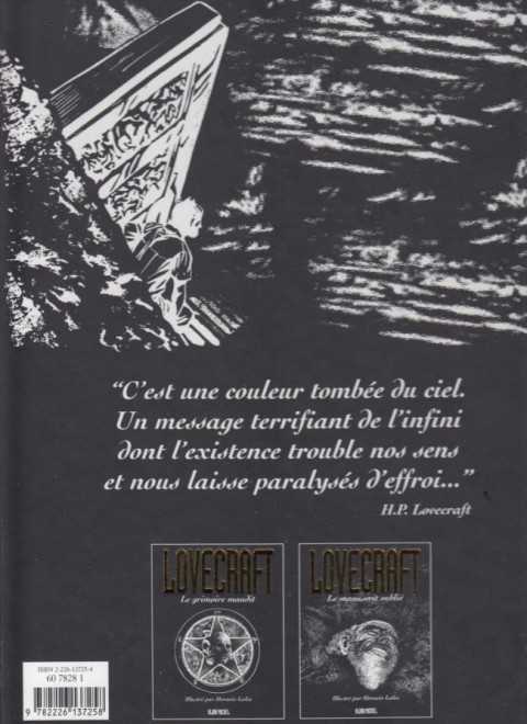 Verso de l'album Lovecraft Tome 3 La couleur tombée du ciel