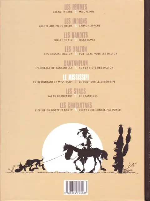 Verso de l'album Deux aventures de Lucky Luke Tome 6 Le Mississipi