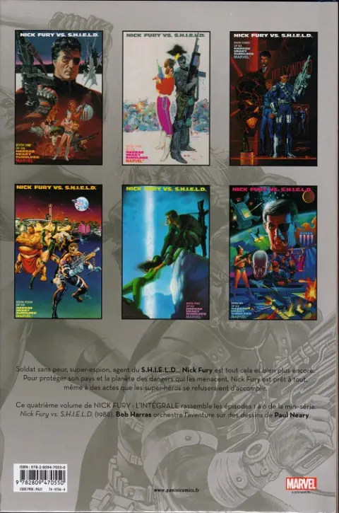 Verso de l'album Nick Fury, agent du S.H.I.E.L.D. Volume 4 1988