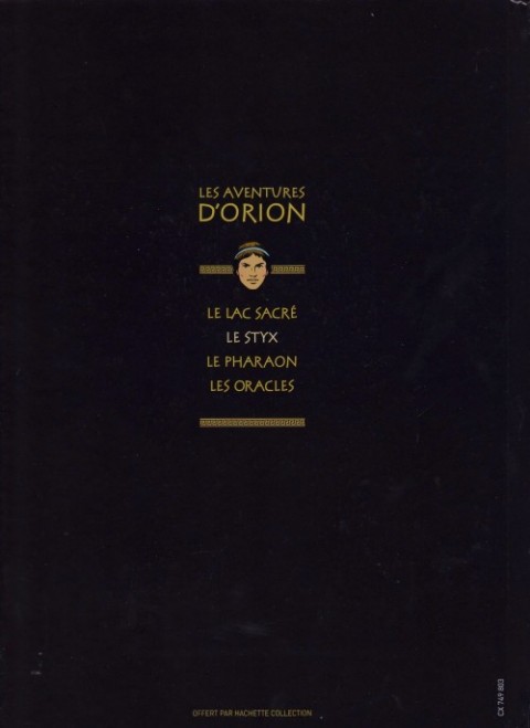 Verso de l'album Orion La collection - Hachette Tome 2 Le Styx