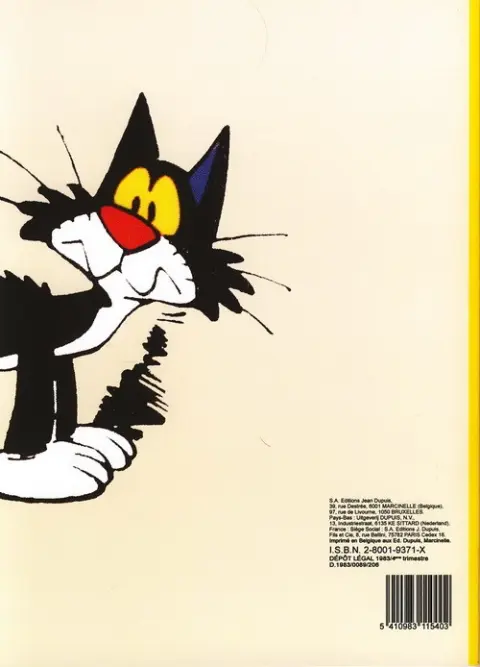 Verso de l'album Pantoufle