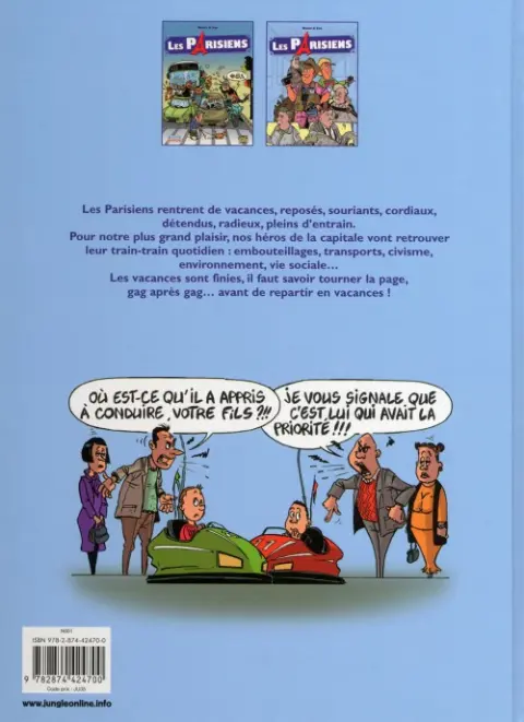 Verso de l'album Les Parisiens Tome 2