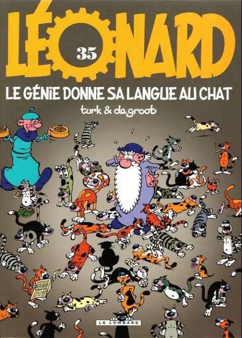 Couverture de l'album Léonard Tome 35 Le génie donne sa langue au chat