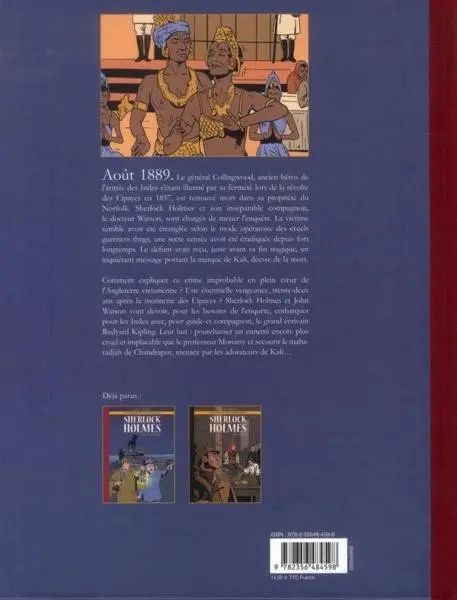 Verso de l'album Les Archives secrètes de Sherlock Holmes Tome 3 Les adorateurs de Kali