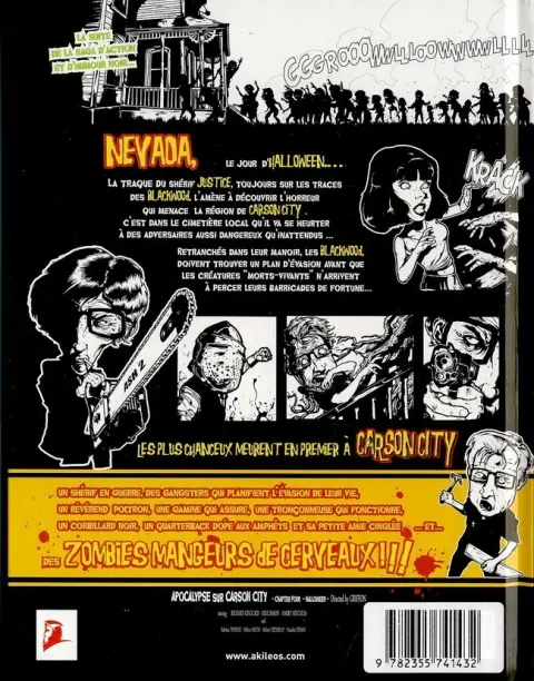 Verso de l'album Apocalypse sur Carson City Tome 4 Halloween
