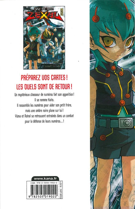 Verso de l'album Yu-Gi-Oh ! Zexal Tome 2