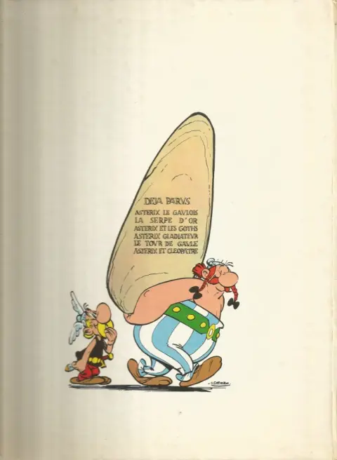 Verso de l'album Astérix Tome 6 Astérix et Cléopâtre