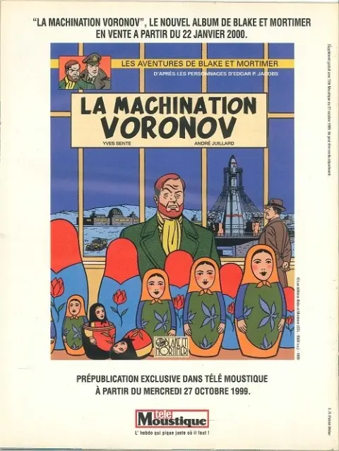 Verso de l'album Blake et Mortimer Tome 10 L'Affaire du collier
