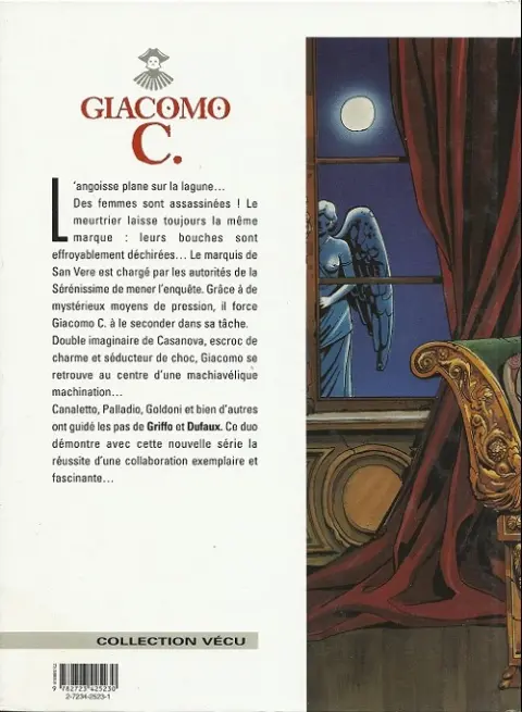 Verso de l'album Giacomo C. Tome 2 La chute de l'ange