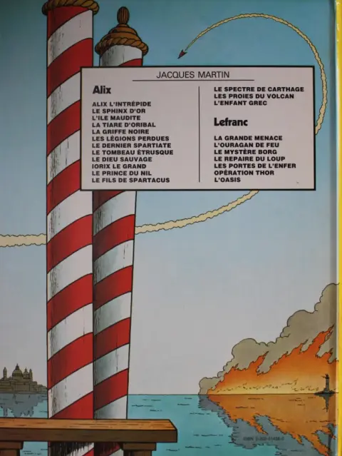 Verso de l'album Lefranc Tome 6 Opération Thor