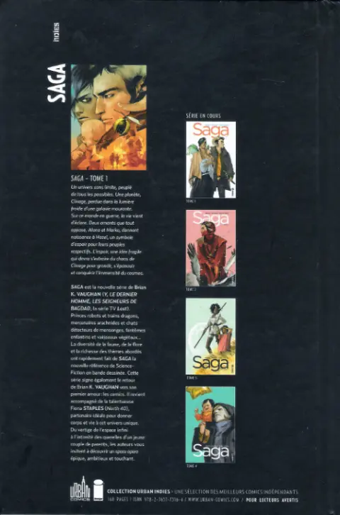 Verso de l'album Saga Tome 1