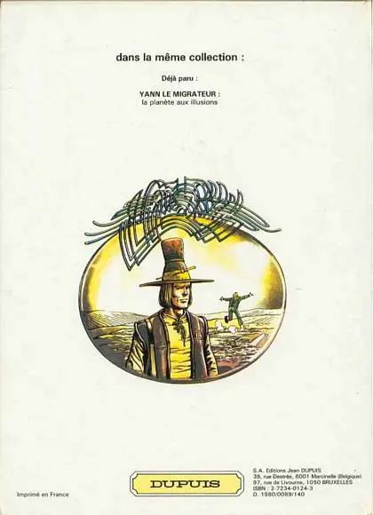 Verso de l'album Yann le migrateur Tome 2 La cité des sept sages