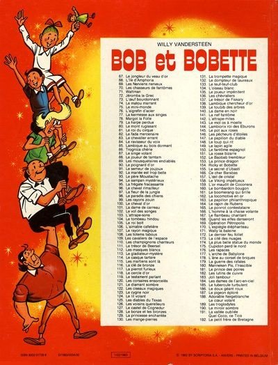 Verso de l'album Bob et Bobette Tome 192 Le petit frère de Bretagne