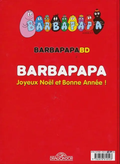 Verso de l'album Barbapapa Joyeux Noël et bonne année !