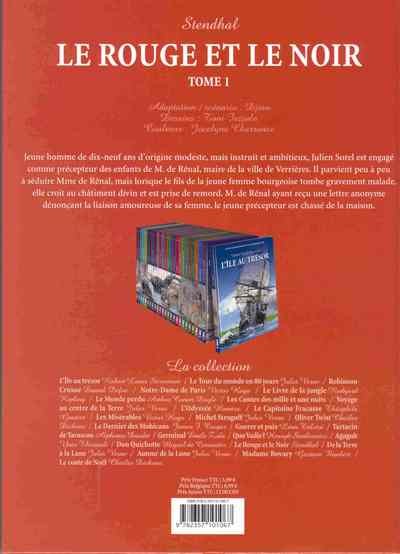 Verso de l'album Les Incontournables de la littérature en BD Tome 25 Le Rouge et le Noir - Tome 1