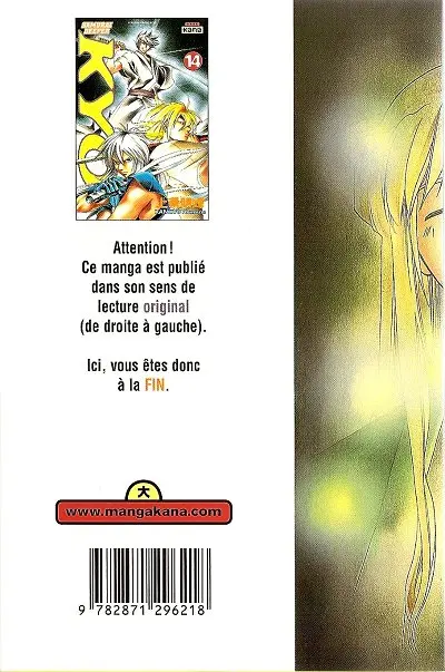 Verso de l'album Samurai Deeper Kyo 14