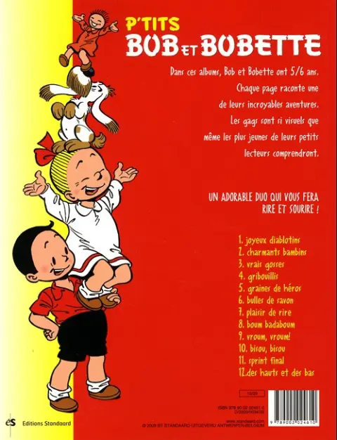 Verso de l'album Bob et Bobette (P'tits) Tome 12 Des hauts et des bas