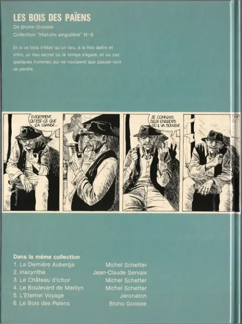 Verso de l'album Le Bois des païens