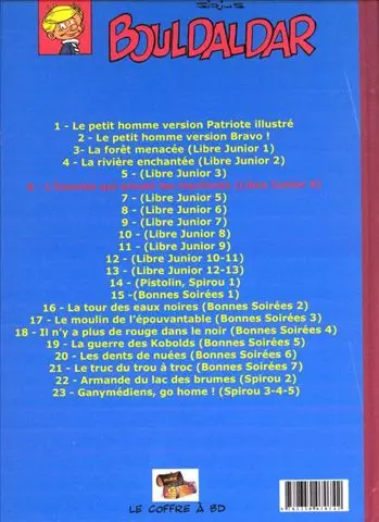 Verso de l'album Bouldaldar et Colégram Tome 6 L'homme qui aimait les machines