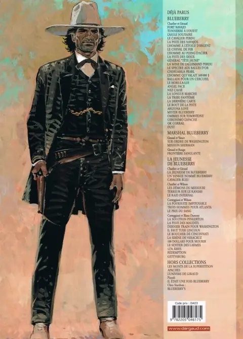 Verso de l'album Blueberry Tome 25 Ombres sur Tombstone