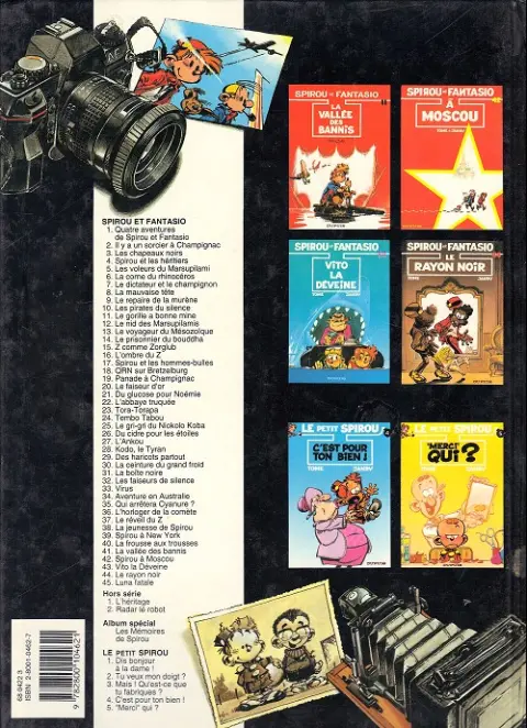 Verso de l'album Spirou et Fantasio Tome 26 Du cidre pour les étoiles