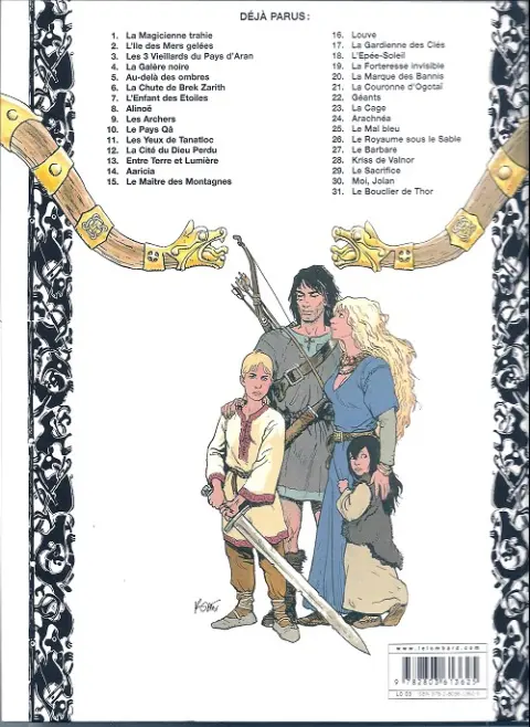 Verso de l'album Thorgal Tome 24 Arachnéa