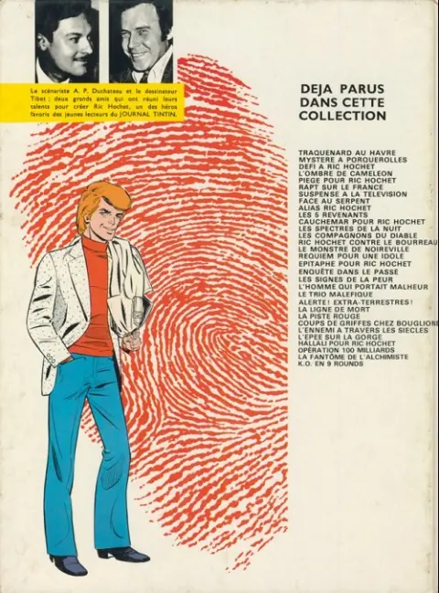 Verso de l'album Ric Hochet Tome 24 La piste rouge