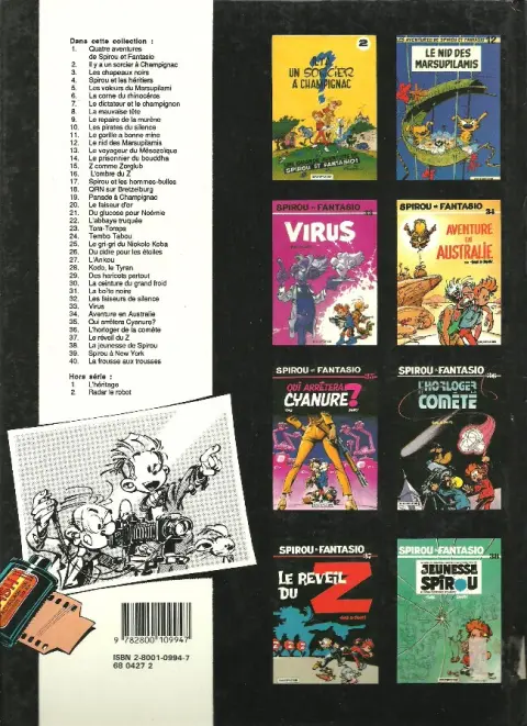 Verso de l'album Spirou et Fantasio Tome 31 La boîte noire