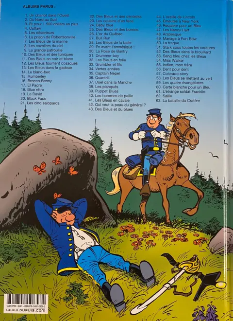 Verso de l'album Les Tuniques Bleues Tome 1 Un chariot dans l'Ouest