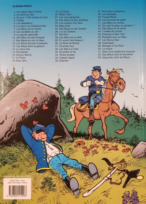 Verso de l'album Les Tuniques Bleues Tome 28 Les Bleus de la Balle