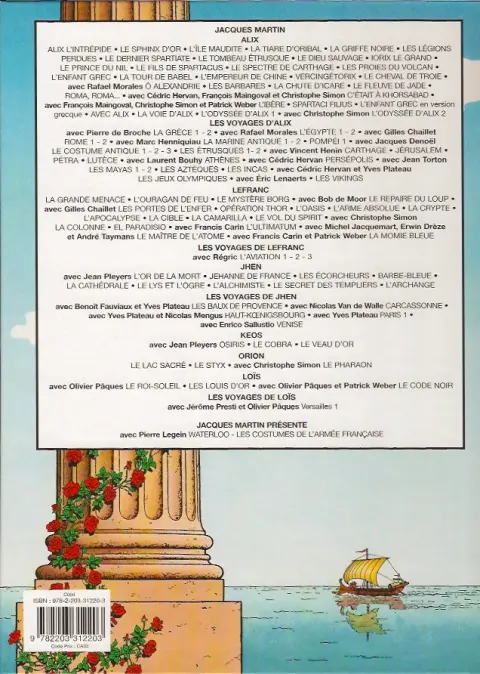 Verso de l'album Alix Tome 20 Ô Alexandrie