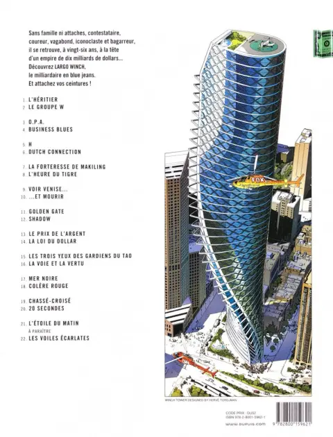 Verso de l'album Largo Winch Tome 18 Colère Rouge
