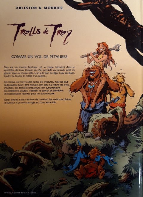 Verso de l'album Trolls de Troy Tome 3 Comme un vol de pétaures