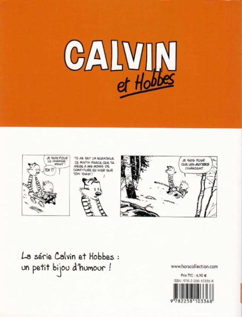 Verso de l'album Calvin et Hobbes Tome 19 Que de misère humaine !
