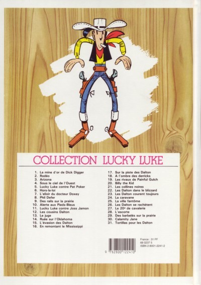 Verso de l'album Lucky Luke Tome 22 Les Dalton dans le blizzard