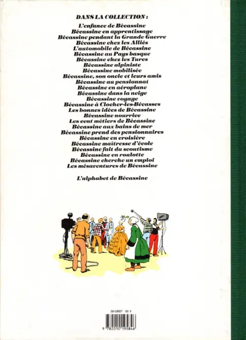 Verso de l'album Bécassine Tome 29 Bécassine au studio