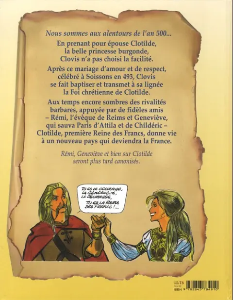 Verso de l'album Clotilde Première Reine des francs