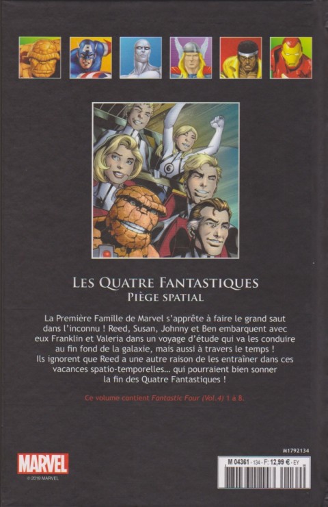 Verso de l'album Marvel Comics - La collection de référence Tome 134 Les Quatre Fantastiques : Piège Spatial