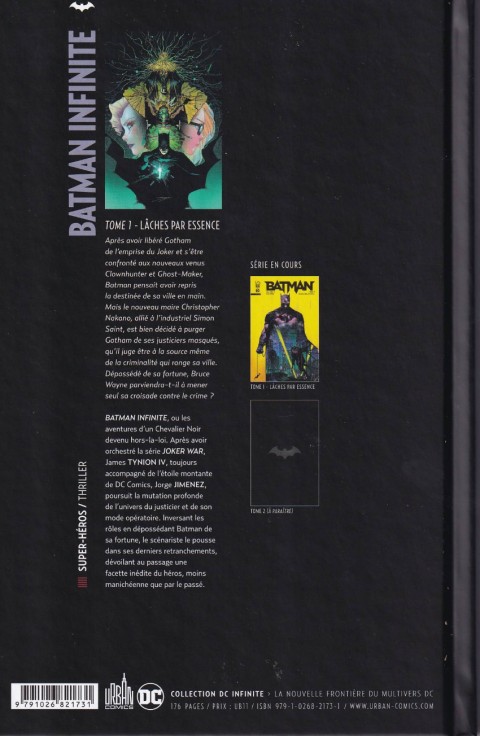 Verso de l'album Batman Infinite Tome 1 Lâches par essence