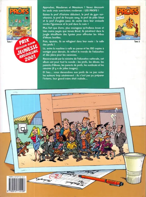 Verso de l'album Les Profs Tome 1 Interro surprise