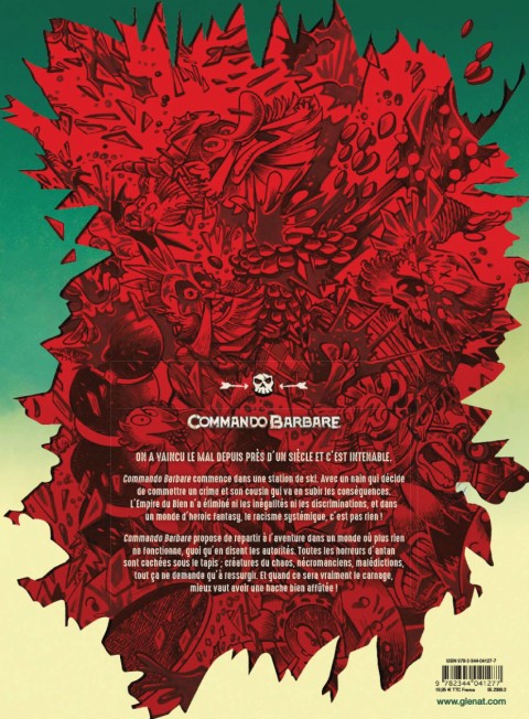 Verso de l'album Commando Barbare Burrato le vertueux