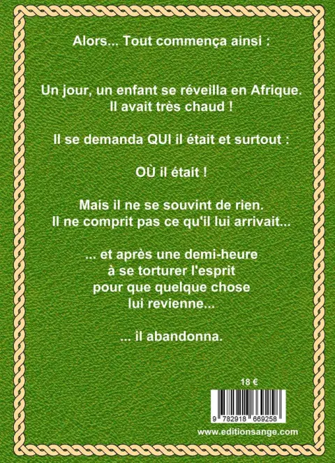 Verso de l'album Le chevalier des sables