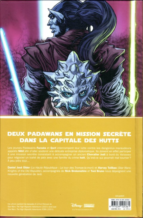 Verso de l'album Star Wars : La Haute République - Les aventures Tome 2 Mission Bilbousa