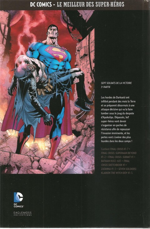 Verso de l'album DC Comics - Le Meilleur des Super-Héros Hors-série Volume 15 Sept soldats de la victoire - 3e partie