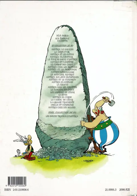 Verso de l'album Astérix Tome 6 Astérix et Cléopatre